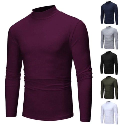 Mens high neck - long, sleeve