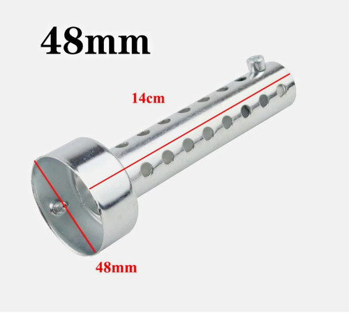 48mm silver motorcycle - silver, exhaust
