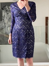 Reiss 'Fern' Navy Blue Lace