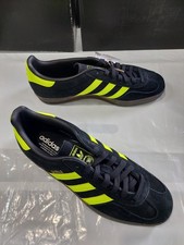 adidas Originals Gazelle Indoor JR3841 Black/Yellow Suede Leather Sneakers