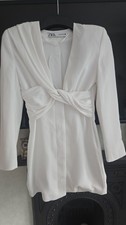 Zara White Limed Dress Size XS