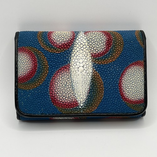 Genuine stingray skin tri - skin, tri-fold
