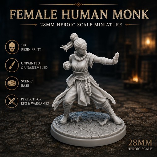 Female human monk miniature - female,