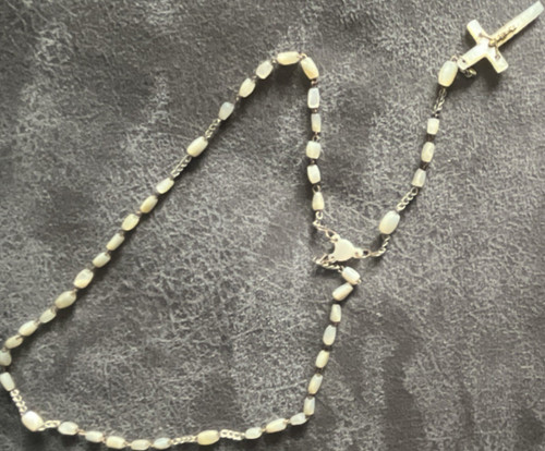 Christian glass rosary beads - christian,