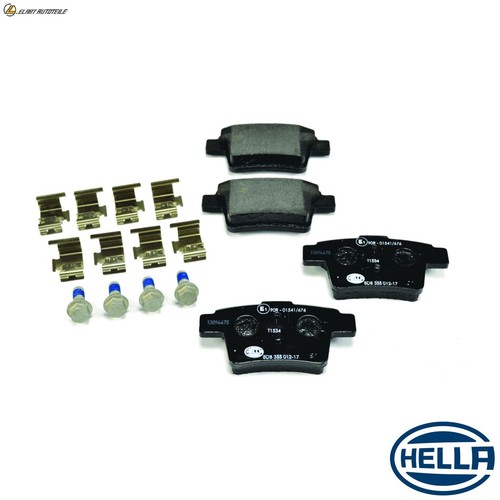 Brake pad set disc - , 8db