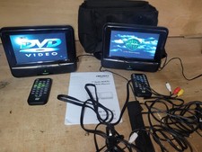 Bush Twin 7" BDVD72708M In Car Portable DVD Player With Accessories