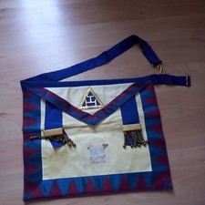 Masonic Royal Arch Provincial Leather Apron - 35 x 40 cm - Shropshire Scribe