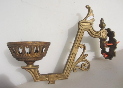 Victorian iron oil lantern - iron,