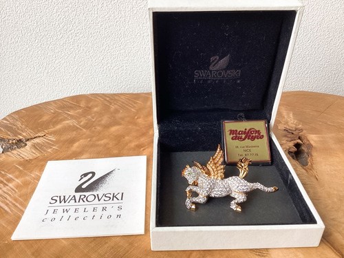 Swarovski pegasus brooch gold - brooch,