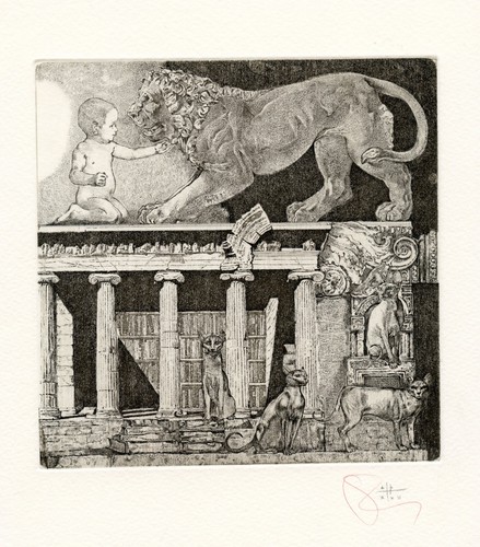 Cats ancient library baby - cats,