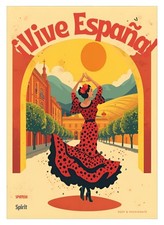 Spanish Vintage Poster Spanish Art Wall Print Retro Spanish Decor A3 size