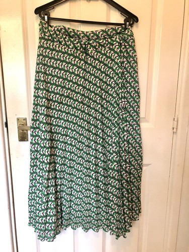 Zara green pleated printed - zara,