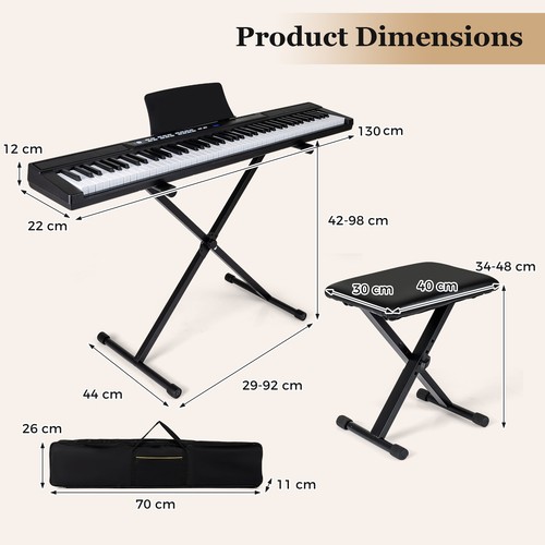 Key electric piano keyboard - 88-key,