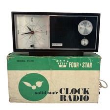 NOS Four Star Clock Radio New