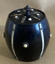 Antique Ebonised Cylindrical