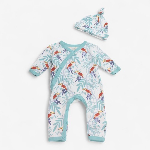 Pigeon organics sleepsuit - pigeon,