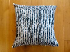 Zoe Glencross - 20”  Teal / Navy  Mottram Meadow  Linen Cushion Cover Zip