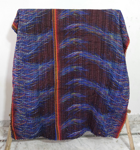 Indian kantha quilt handmade - indian,