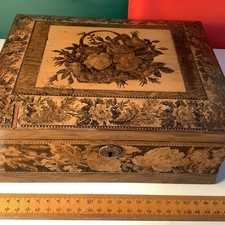 TUNBRIDGE WARE MICRO-MOSAIC WORKBOX 24 X 18.5 X 10.5 CM