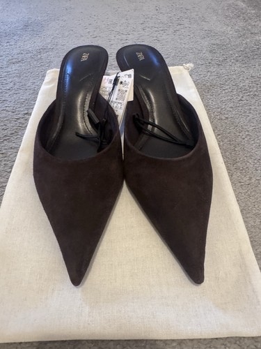 Zara suede mule style shoes - zara-suede,