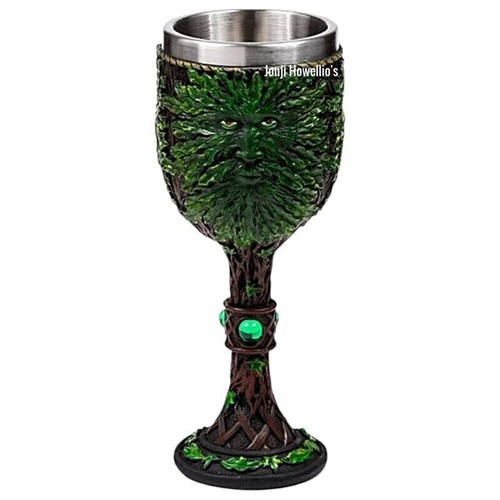 Decorative green man goblet - decorative,