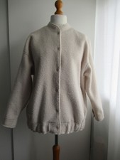 Marks & Spencer Cream Boucle Jacket, Size M (Fits Uk 14-18)