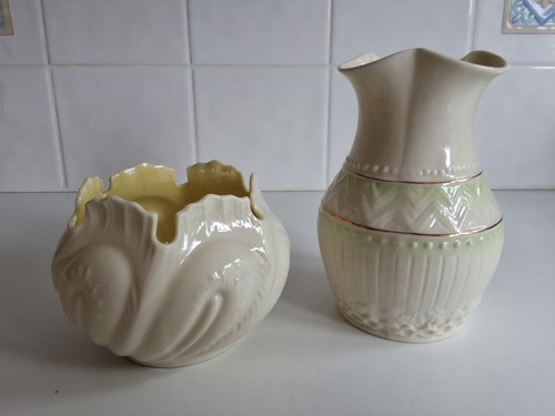 Old belleek vase - belleek,