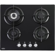 Belling GTG603RI 60cm 4 Burner Black Gas On Glass Hob + 1 Year Warranty (New)