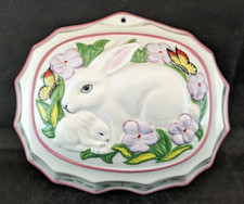 The Franklin Mint ~ LE CORDON BLEU ~ Jelly Mould ~ White Rabbit Design ~ 1986