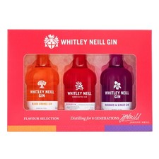 Whitley Neill Gin Gift Set - Flavoured Gin Alcohol Miniatures, 3x 5cl