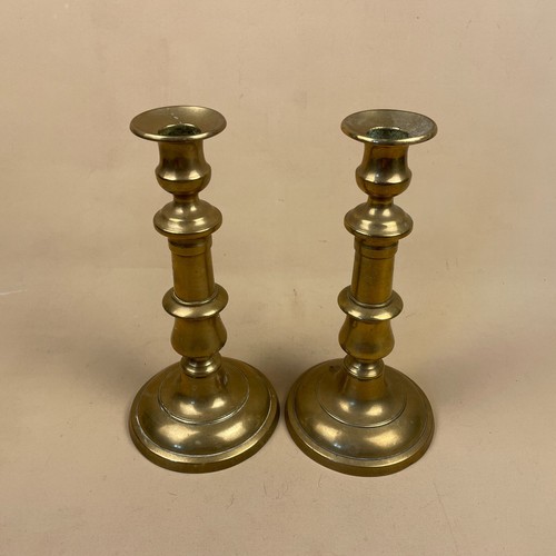 Antique pair gold brass - of,