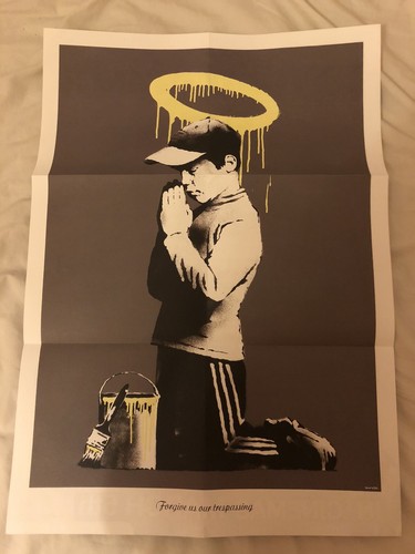 Banksy forgive our - “forgive, us