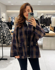 Zara Check Scarf Collar Trench