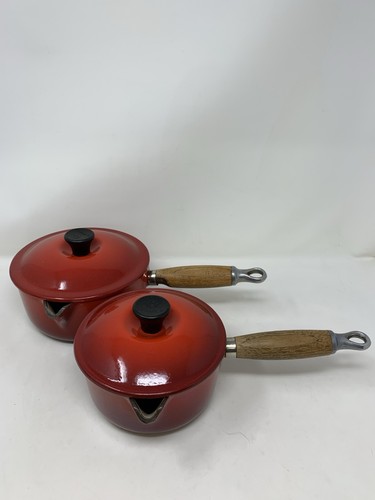 Creuset red enameled cast - le,