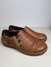 Loretta Tan Flat Slip On Shoes