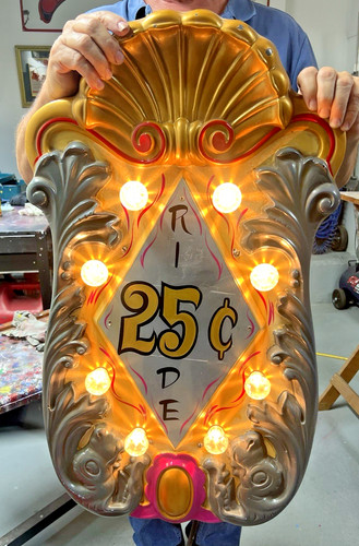 Vintage carousel mirror - carousel,
