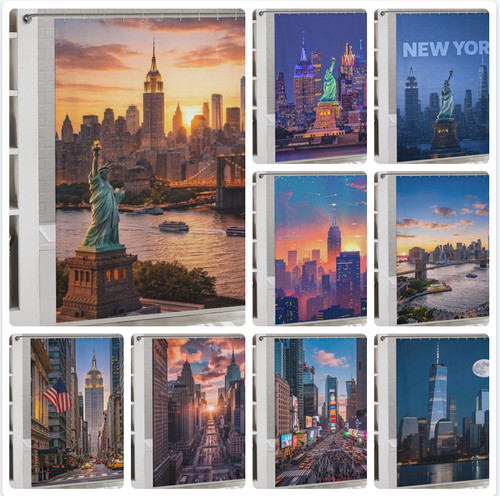 New york shower curtain - new,