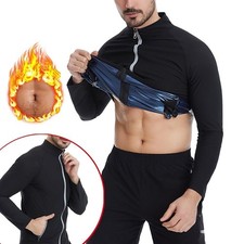 2025 Men Sauna Suit Zip Sweat