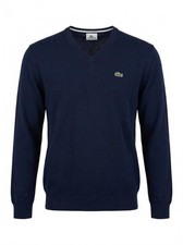 Lacoste V neck jumper - L -