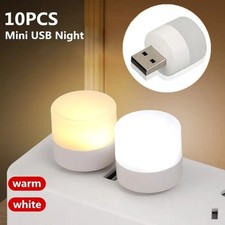 USB Portable LED Mini Night Light Small Round Lamp Computer Mobile Power Travel.
