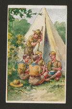 1933 - World Scout Jamboree - Postcard of Scouts Camping - Sent From Camp  Stamp