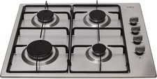 CDA HG6150SS 4 Burner st/Steel Gas Hob With, Enamel Pan Automatic Ignition