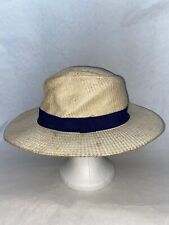 PEACOCKS WOMEN'S WHITE PAPER STRAW WITH BLUE BAND SUN HAT U.K ONE SIZE HT003