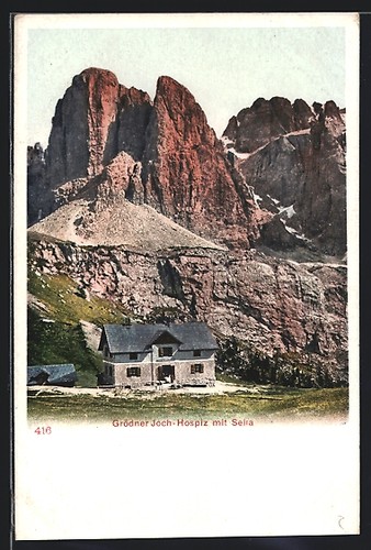Postcard passo gardena - postcard,