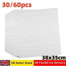 60PCS 3D Tile Brick Wall