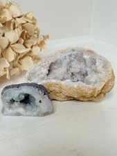 Pair of Natural Quartz Geodes