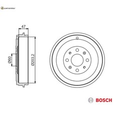 2x BRAKE DRUM 0 986 477 207