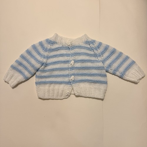 Blue white striped hand - blue, &