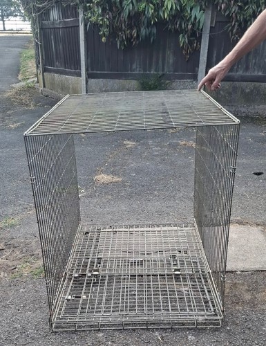 Folding metal dog crate - folding,