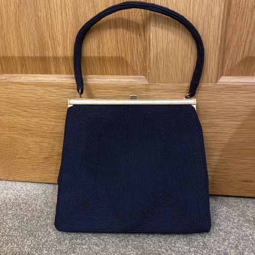Vintage 1940s 1950s navy - navy, corde